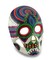Colorful Sparkling Rainbow Striped DOD Sugar Skull Style Mask